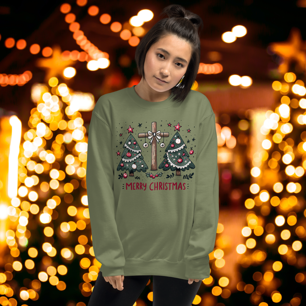 Merry Christmas Sweatshirt, Christian Holiday Crewneck, Faith-Based Christmas Sweater, Religious Christmas Gift, Cozy Winter Apparel