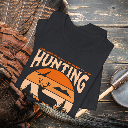 Hunting Season Prayer T-Shirt, Deer Hunting Graphic Tee, Christian Outdoor Shirt, Faith-Based Hunting Apparel, Amen Hunting Shirt