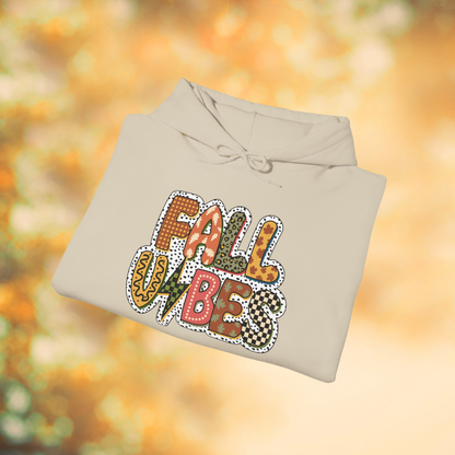 Fall Vibes Hoodie, Cozy Autumn Graphic Pullover, Seasonal Sweater for Fall Lovers, Cute and Trendy Fall Apparel