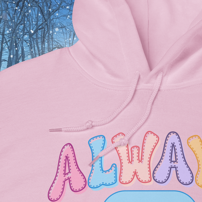 Always Cold Hoodie, Funny Ice Cube Graphic Sweatshirt, Cozy Winter Pullover, Cute Colorful Text Hoodie, Gift for Cold Friends Hooded Sweatshirt