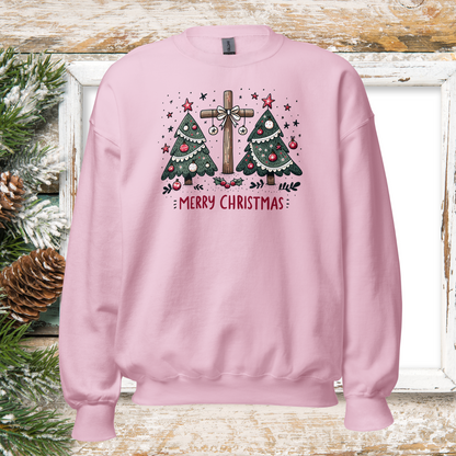 Merry Christmas Sweatshirt, Christian Holiday Crewneck, Faith-Based Christmas Sweater, Religious Christmas Gift, Cozy Winter Apparel