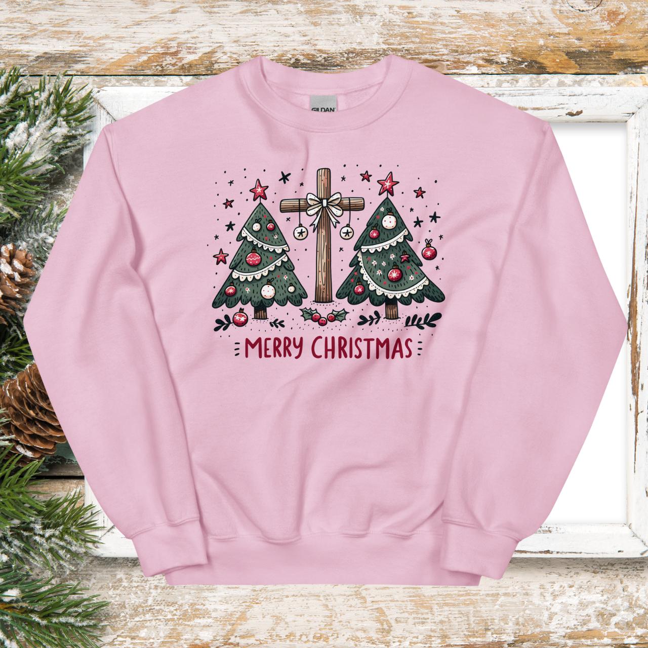 Merry Christmas Sweatshirt, Christian Holiday Crewneck, Faith-Based Christmas Sweater, Religious Christmas Gift, Cozy Winter Apparel